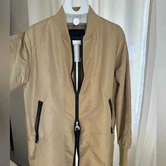 Beige Long Bomber Jacket Women’s Size M - Daniel Patrick - Picture 5 of 6